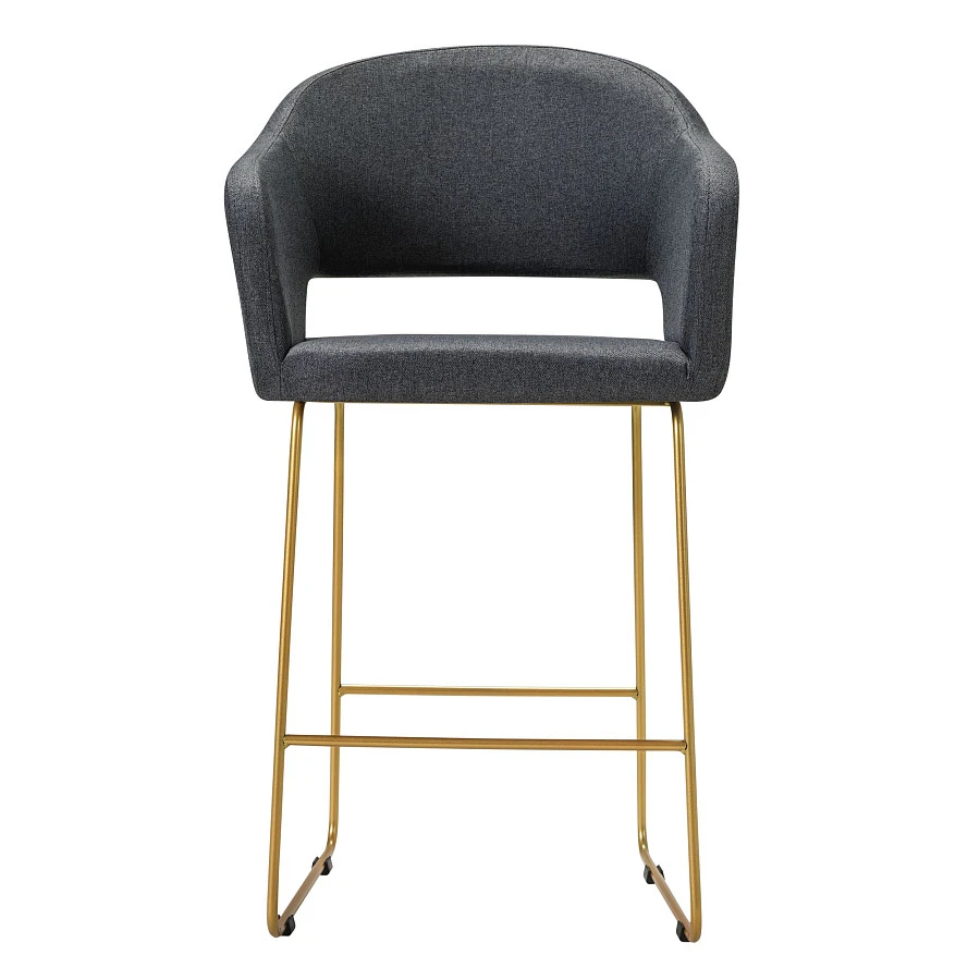 Кресло полубар Oscar тёмно-серый/Линк золото - фото 2