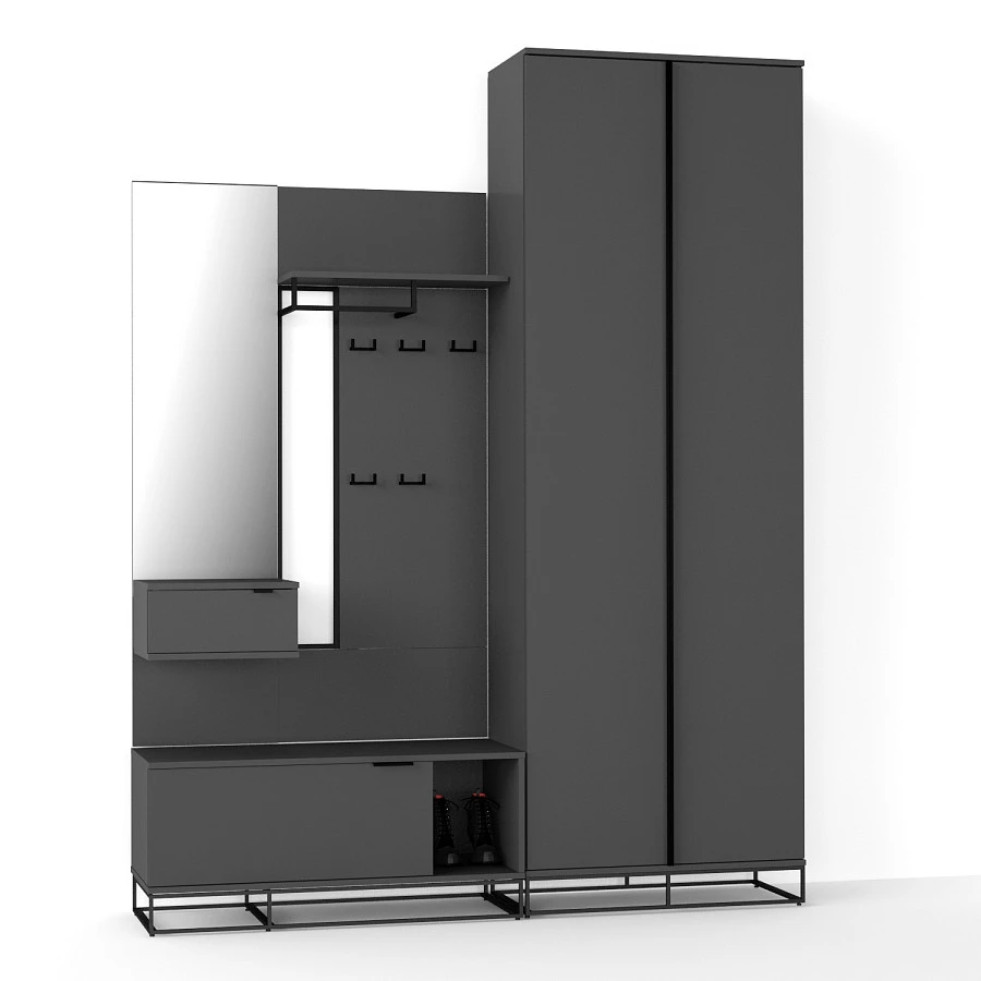 Вешалка настенная City графит - фото 3